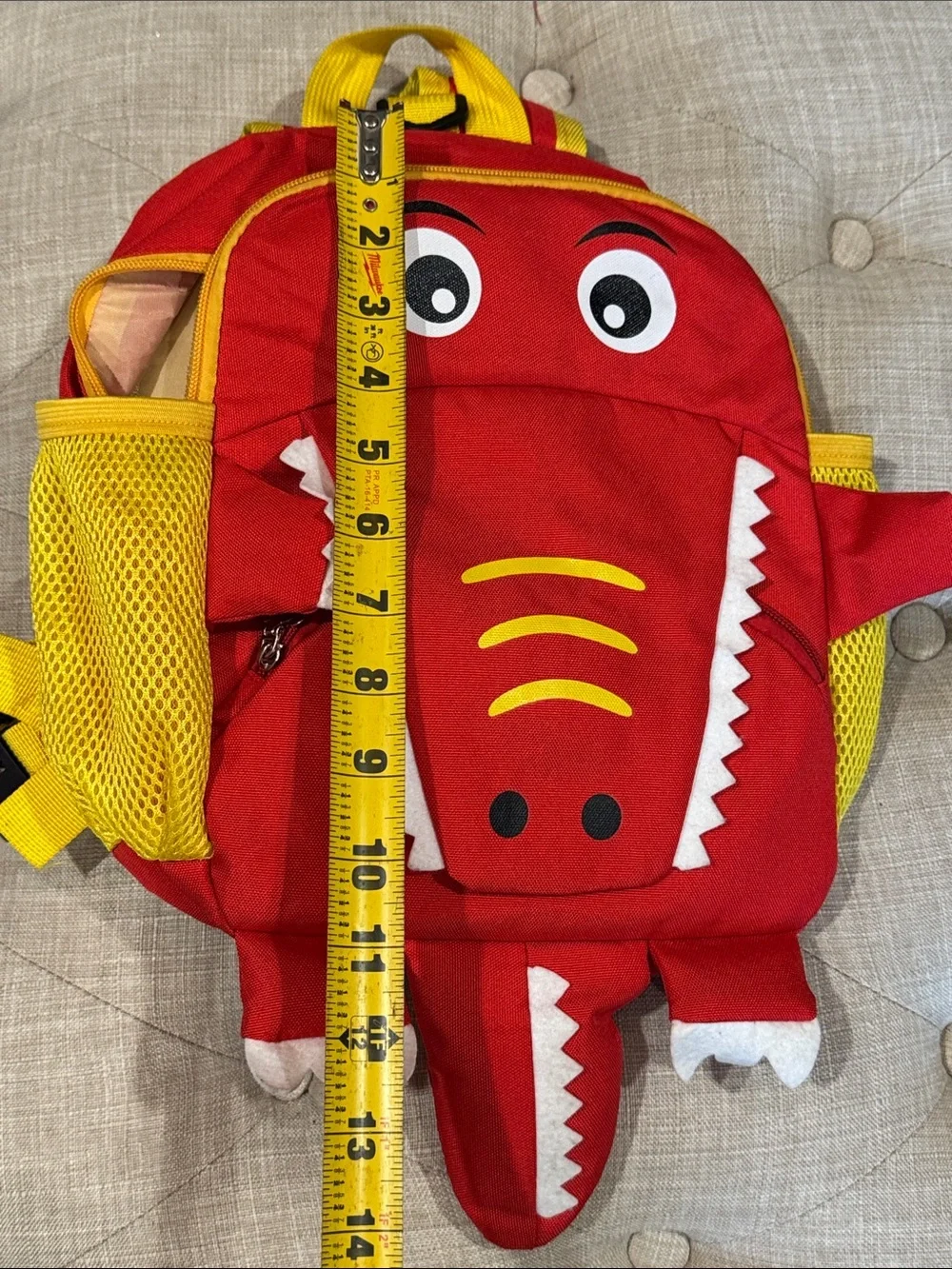 Red Kids Animal Backpack with Yellow Accents - Unbranded